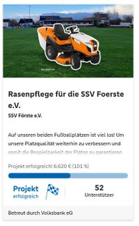 Screenshot - SSV Förste Crowdfunding Aktion Viele schaffen mehr!