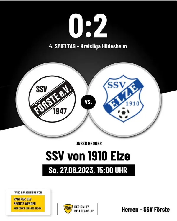 SSV unterliegt engagierten Gästen aus Elze.