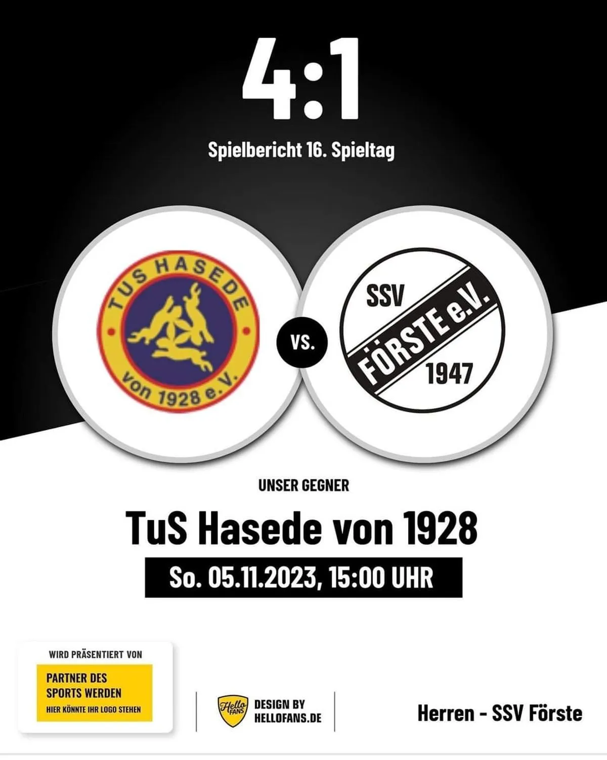 Derbyniederlage gegen den TuS Hasede.